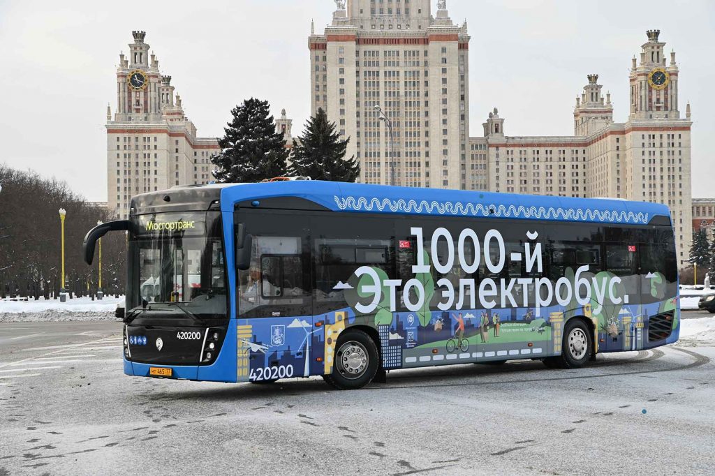 1000. E-Bus in Moskau