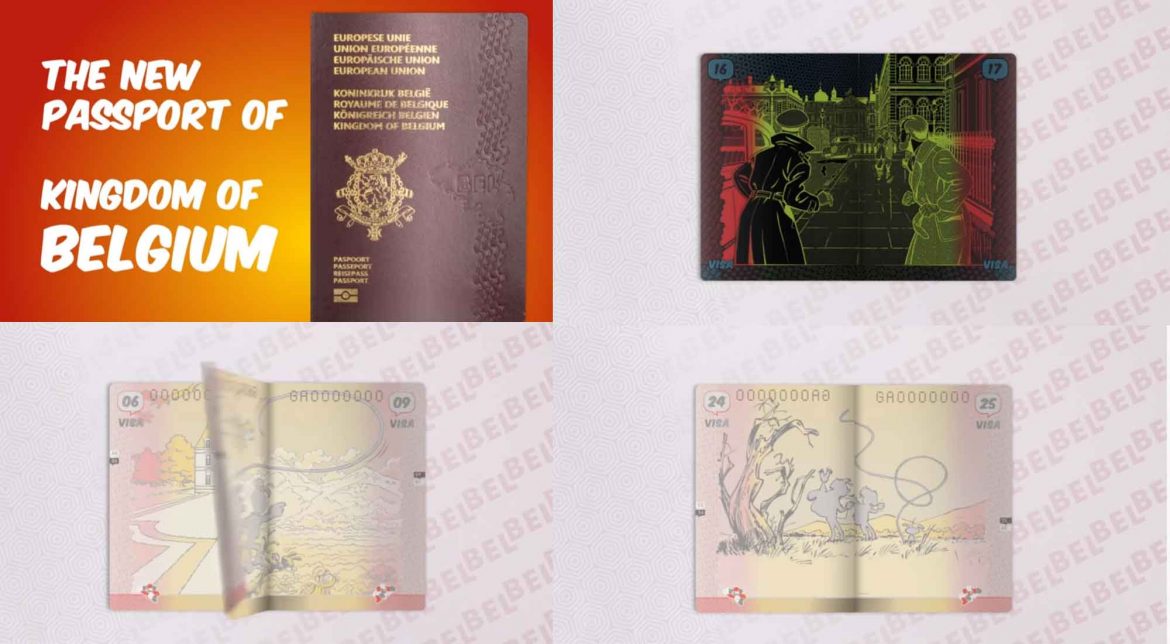Dass Comic-Zeichnungen besonders fälschungssicher sein können, beweist der neue Pass des belgischen Königreichs. © Screenshots