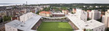 Das Tammela-Stadion im südwest-finnischen Tampere gewinnt den Finlandia Architekturpreis. Foto © Tuomas Uusheimo